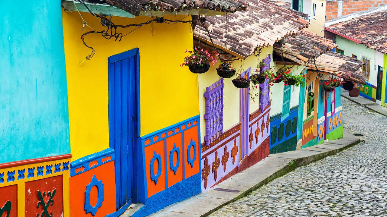 Colorful houses in Colombia